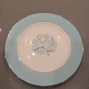 Sevron Blue Lace Salad Plates Set of 2 8.25'' MCM Mid Century Modern Vin…